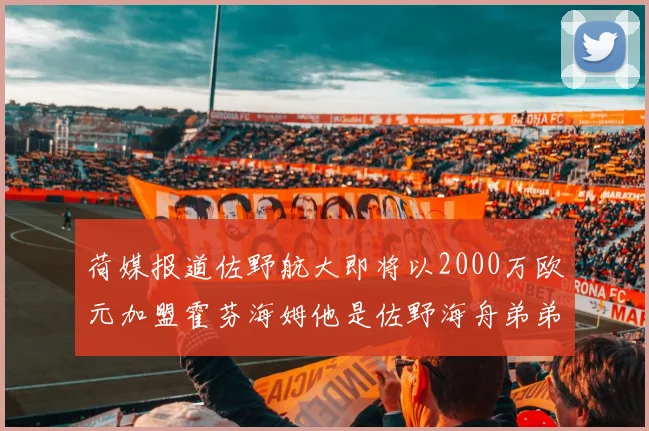 荷媒报道佐野航大即将以2000万欧元加盟霍芬海姆他是佐野海舟弟弟